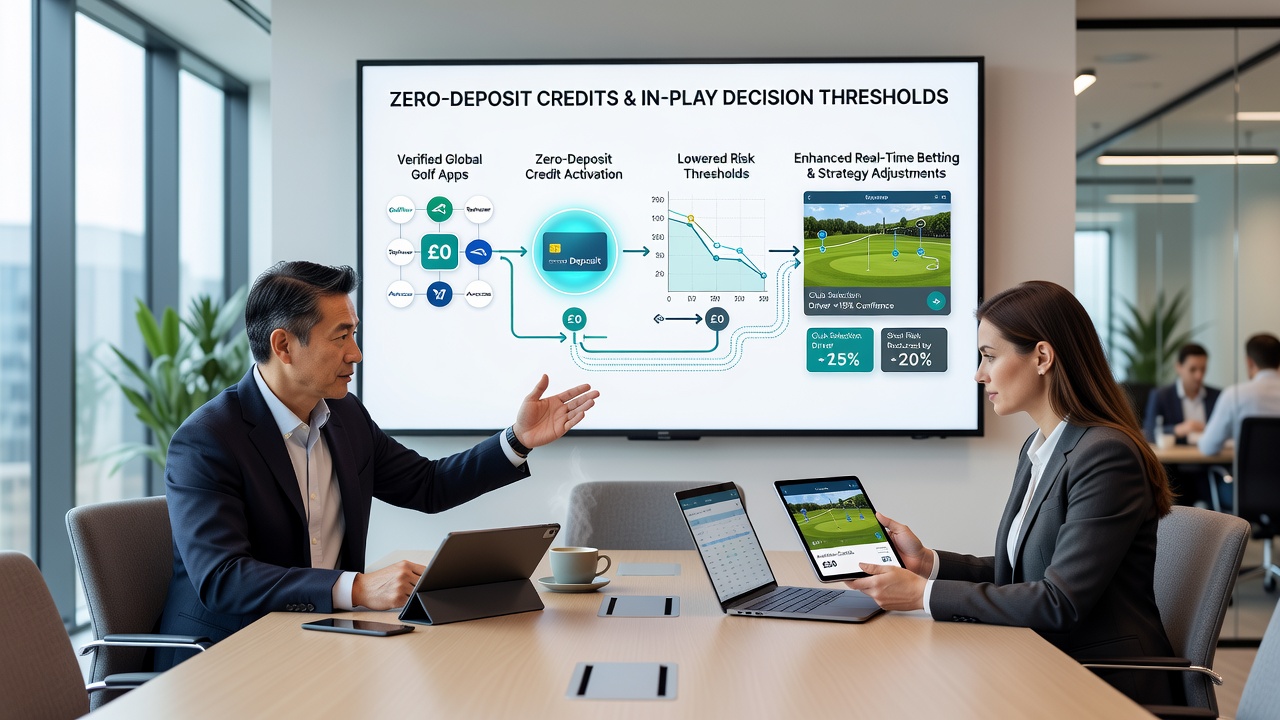 Analyse-Dashboard einer Golf-App mit In-Play-Statistiken und Wettoptionen