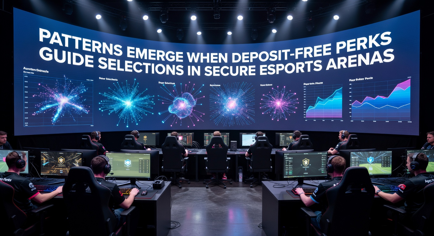 Illustration von Mustern in der Nutzerauswahl auf sicheren Esports-Plattformen mit Fokus auf einzahlungsfreie Anreize
